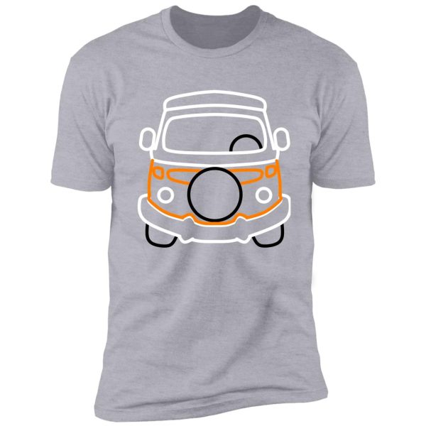 t2 camper van orange/white shirt