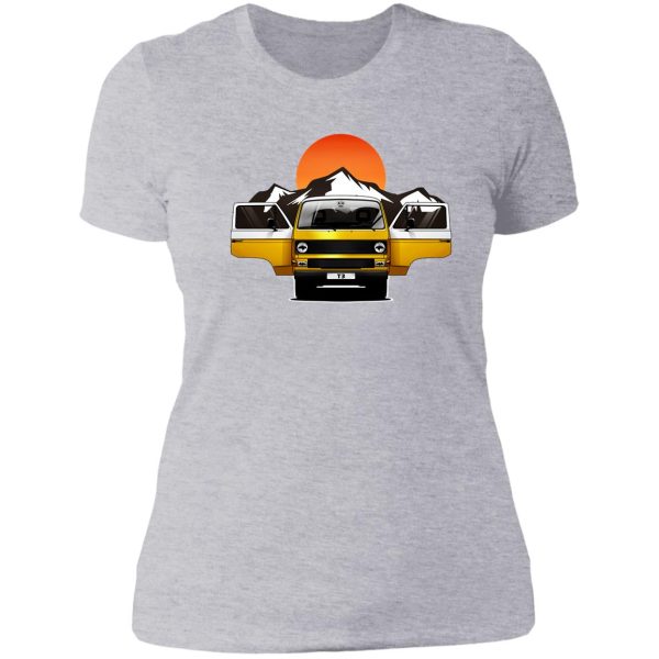 t3 camping lady t-shirt