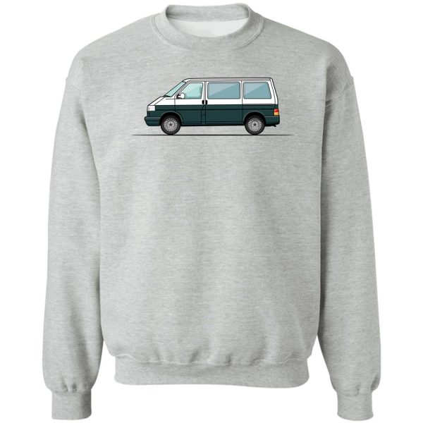 t4 bus - white green sweatshirt