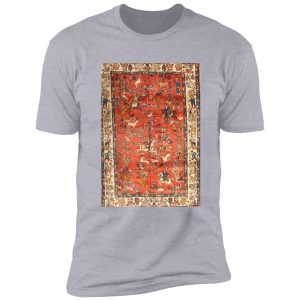 tabriz persian hunting rug print shirt