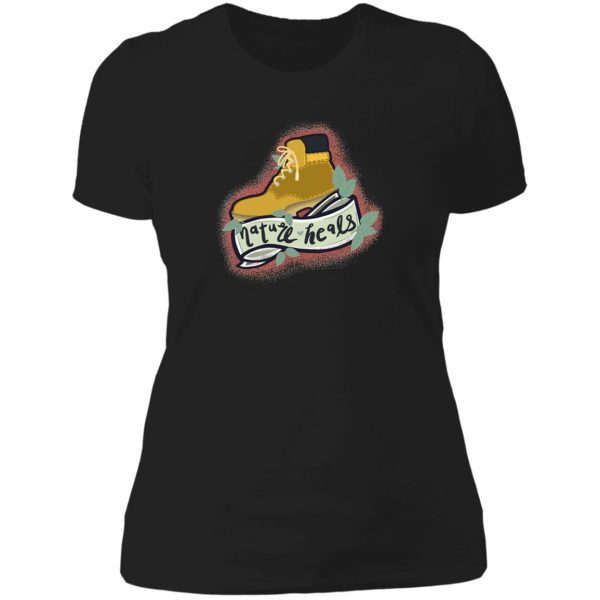 take a hike color lady t-shirt