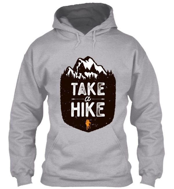 take a hike funny retro hiking hoodie