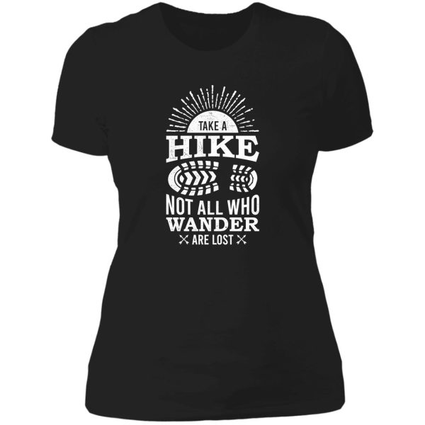 take a hike lady t-shirt