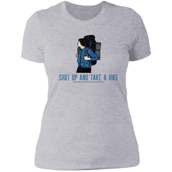 take a hike lady t-shirt