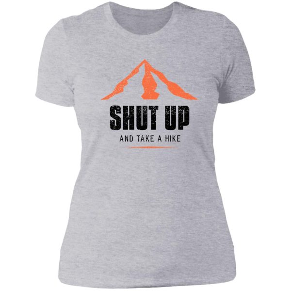 take a hike lady t-shirt