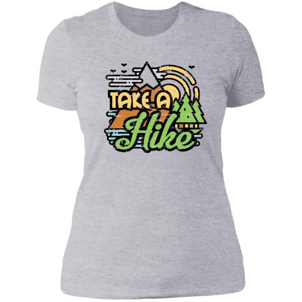 take a hike lady t-shirt