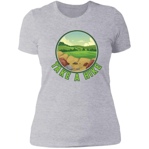 take a hike lady t-shirt