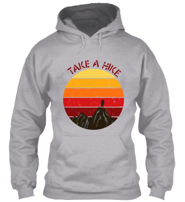 take a hike mountain sunset hoodie