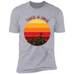 take a hike mountain sunset shirt