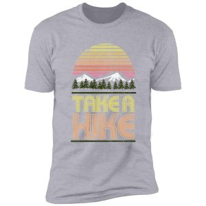 take a hike outdoor graphic tee shirt mountain trees sunset shirt