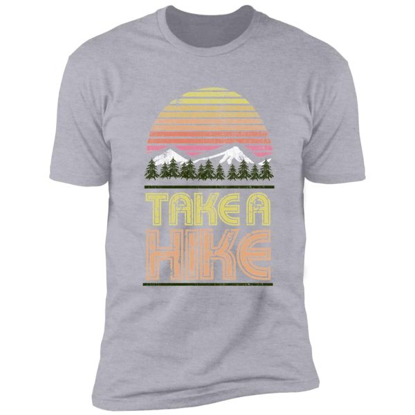 take a hike outdoor graphic tee shirt mountain trees sunset shirt