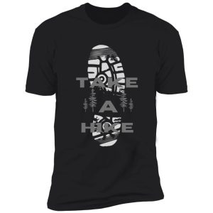 take a hike shirt, hiking boot, outdoor adventure with saying, gift for dad shirt