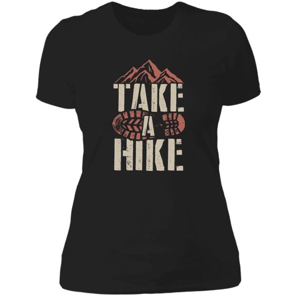 take a hike vintage moutain outdoor adventures lady t-shirt