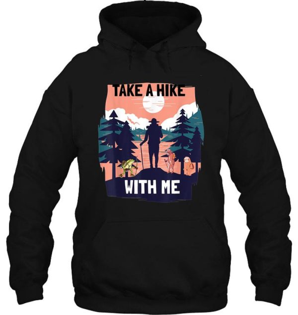 take a hike with me frog bear sloth mountain outdoor hiking hoodie