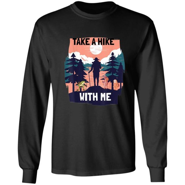 take a hike with me frog bear sloth mountain outdoor hiking long sleeve