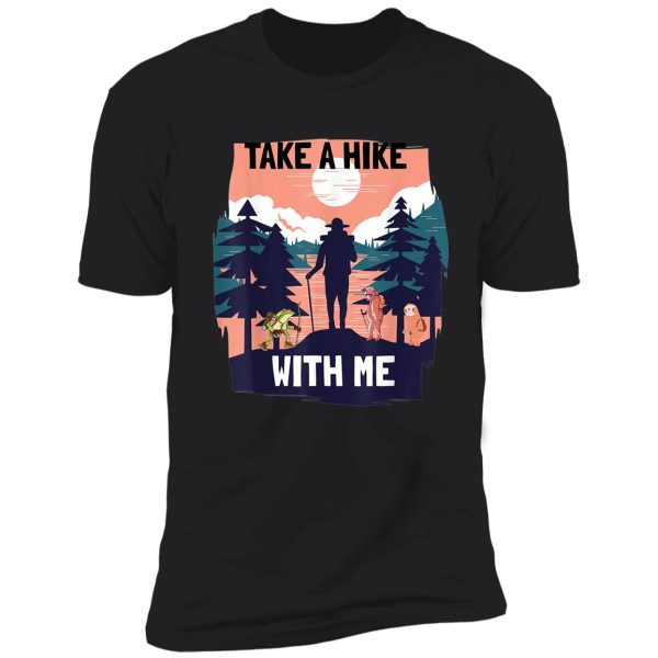 take a hike with me frog bear sloth mountain outdoor hiking shirt