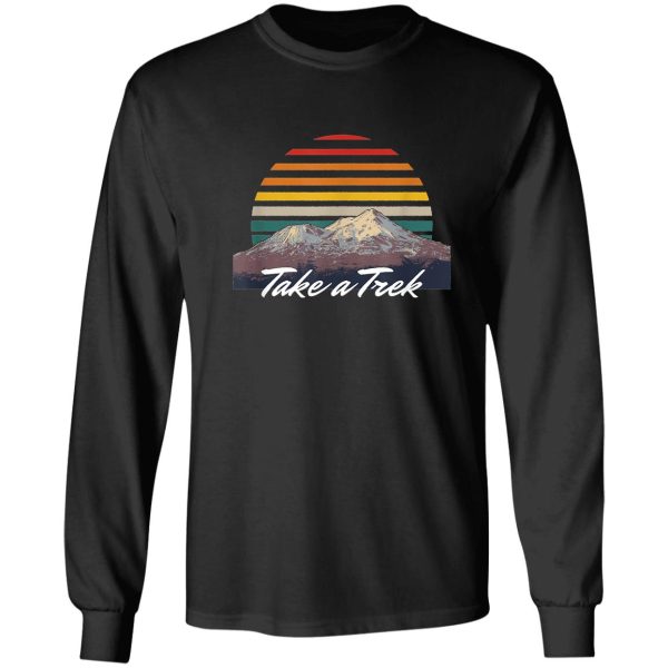 take a trek hiker summit hike mount camper outdoor long sleeve