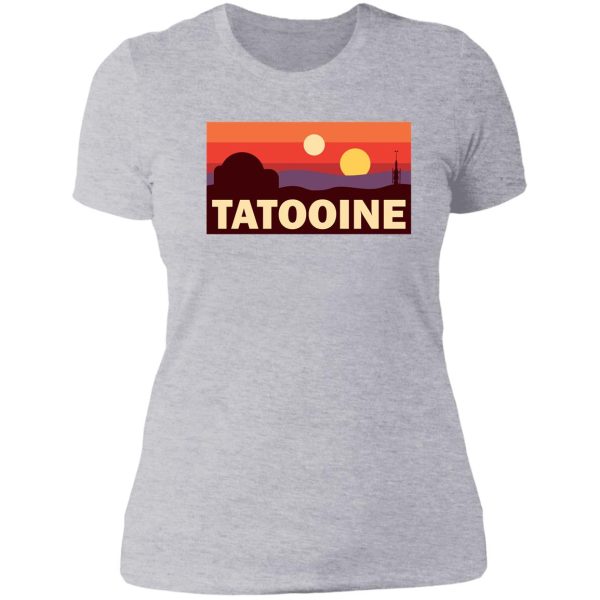 tatooine sunset vintage lady t-shirt