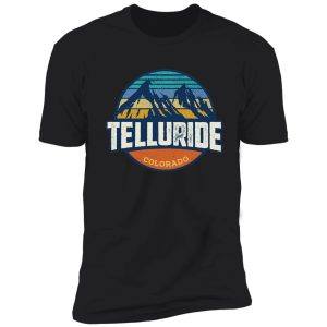 telluride colorado - vintage mountain buffalo graphic outdoor apparel shirt