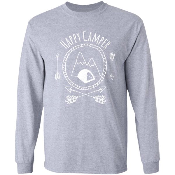 tent camping happy camper long sleeve