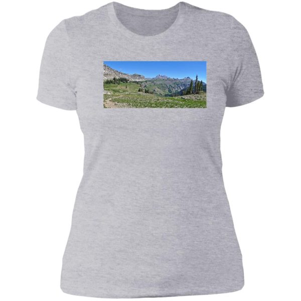 teton crest trail panorama lady t-shirt