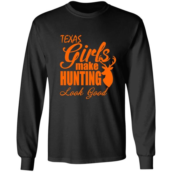 texas girls hunting deer long sleeve