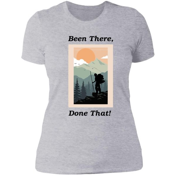 that one special backpacking trip lady t-shirt