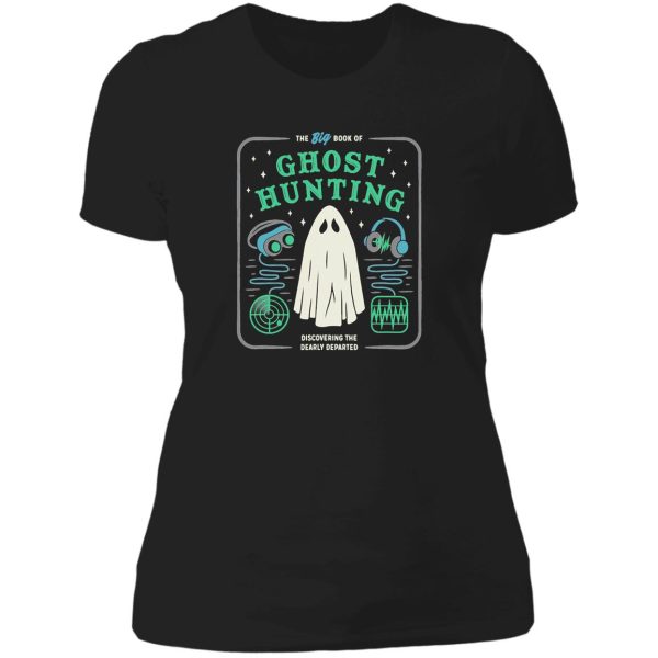 the big book of ghost hunting funny halloween lady t-shirt