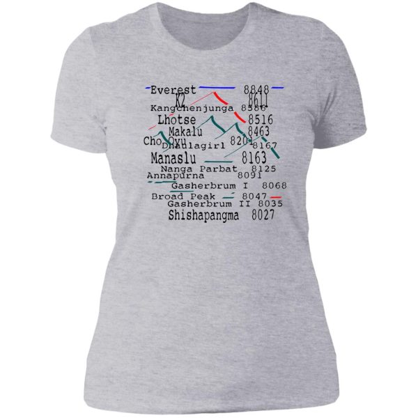the eight thousanders lady t-shirt