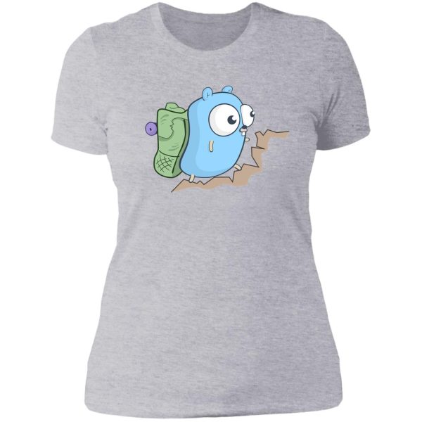 the go gopher hiking lady t-shirt