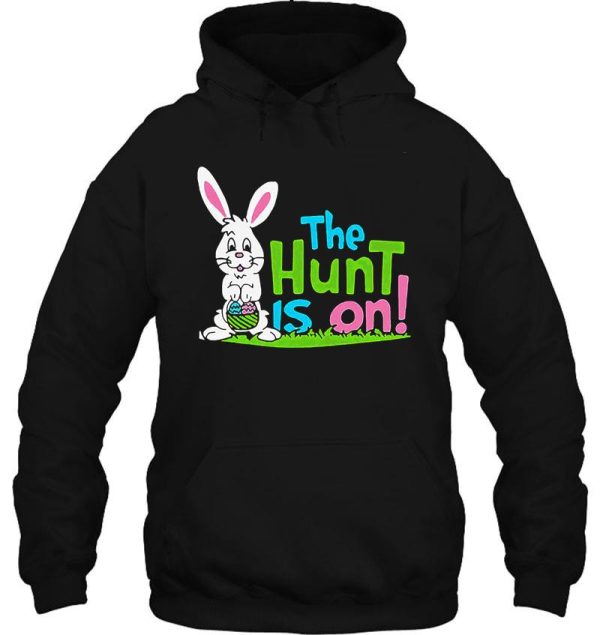 the hunt is on rabbit bunny funny hoodie