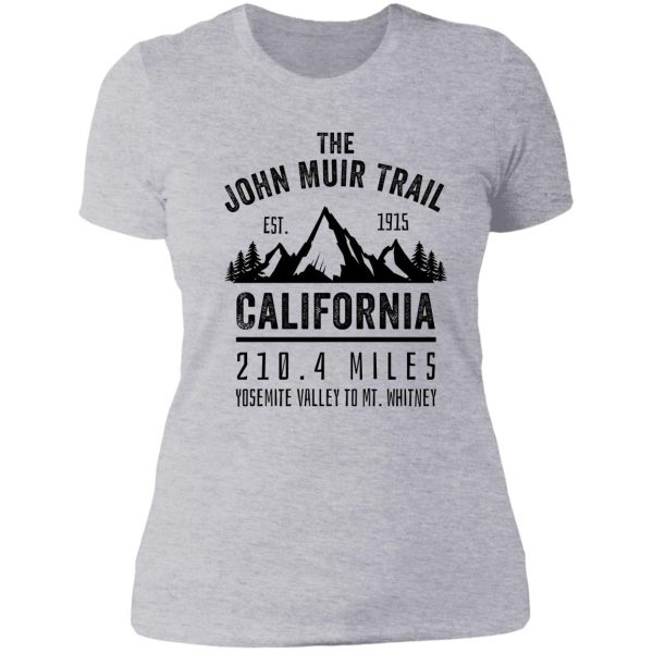 the john muir trail jmt lady t-shirt