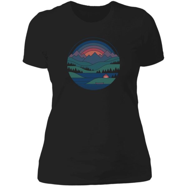 the lake at twilight lady t-shirt