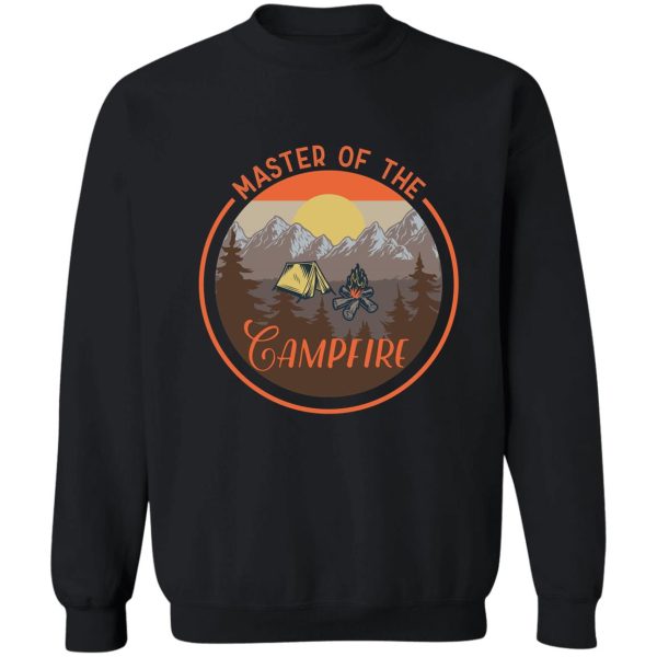 the master of the campfire vintage cmping camper gift sweatshirt