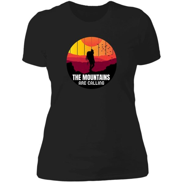 the mountains are calling lady t-shirt