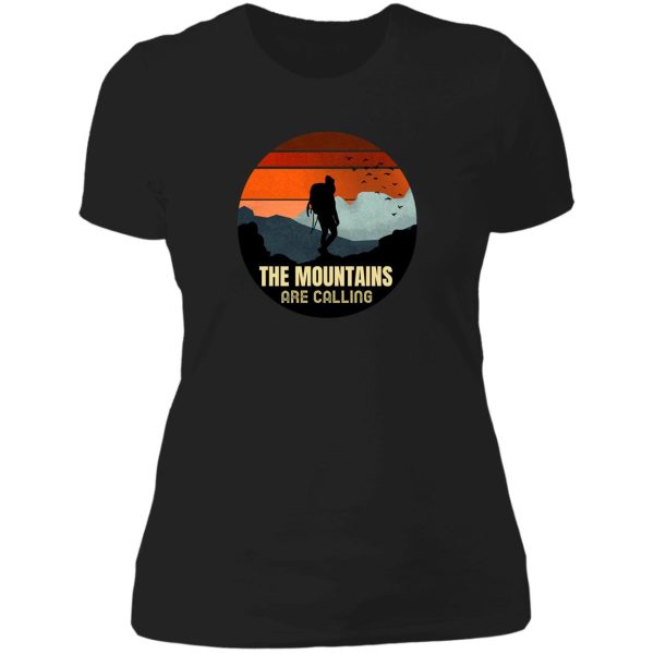 the mountains are calling lady t-shirt