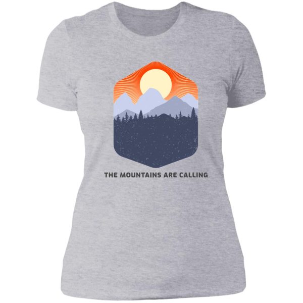 the mountains are calling lady t-shirt