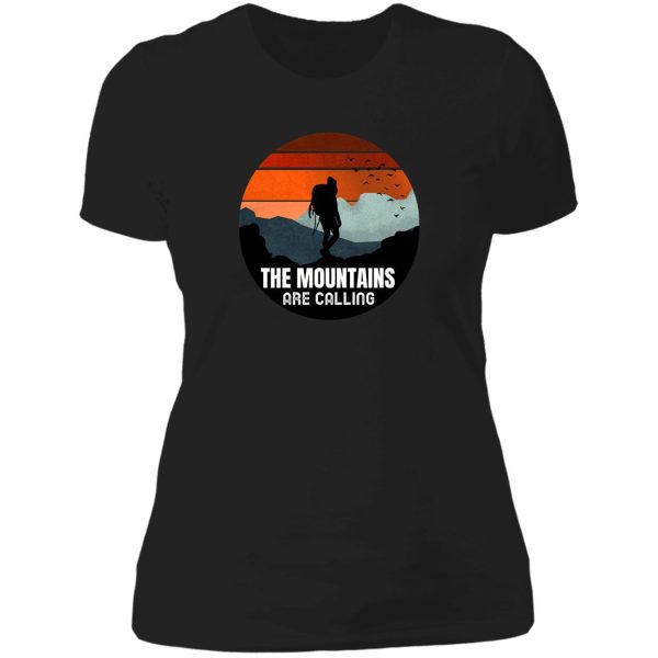 the mountains are calling lady t-shirt