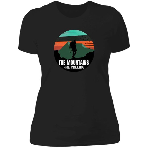 the mountains are calling lady t-shirt