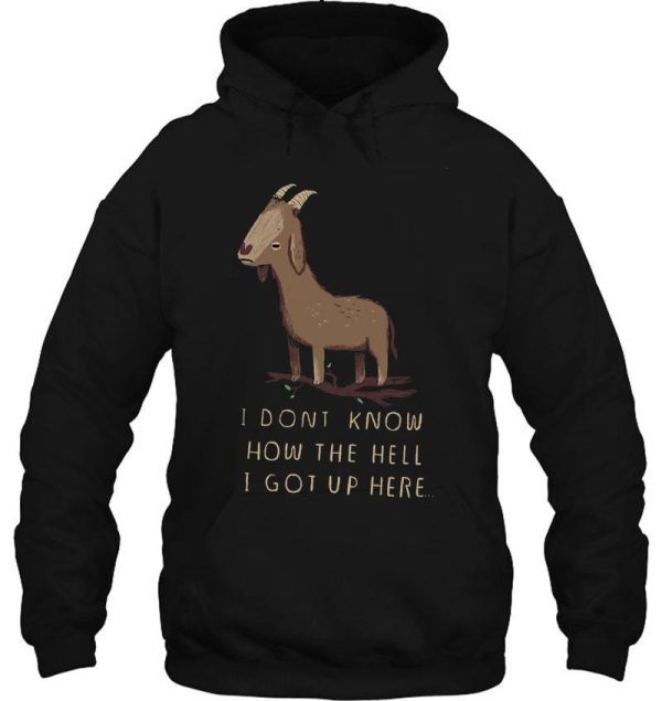 the mystery of tree climbing goats hoodie