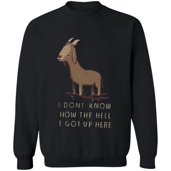 the mystery of tree climbing goats sweatshirt