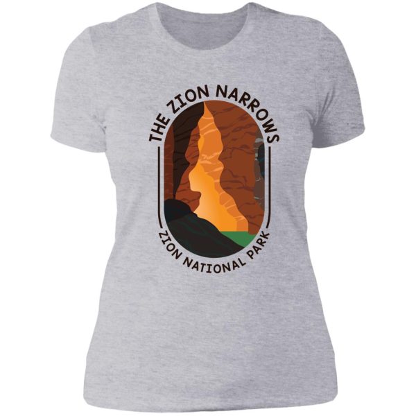 the narrows - zion national park lady t-shirt