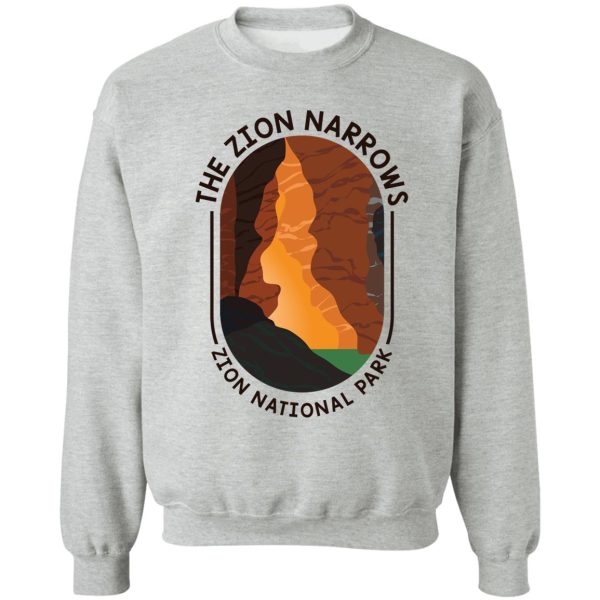 the narrows - zion national park sweatshirt