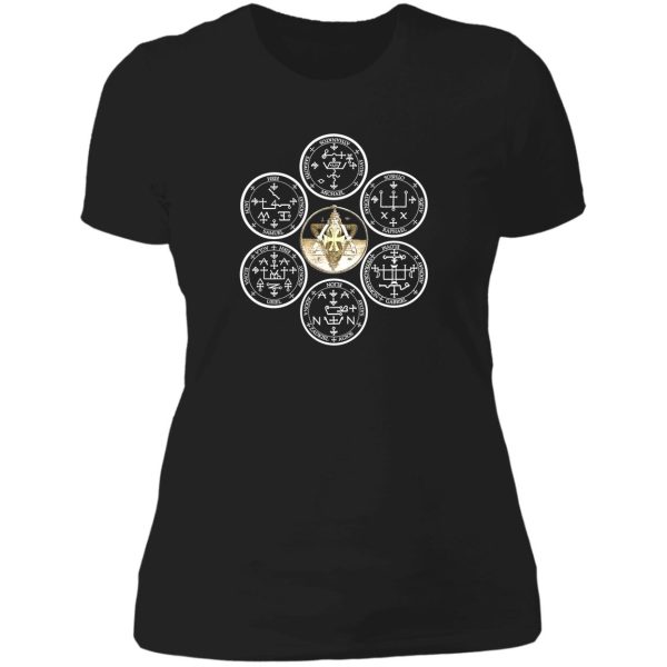 the seven archangel sigils - solomons seals archangel seals sigils lady t-shirt