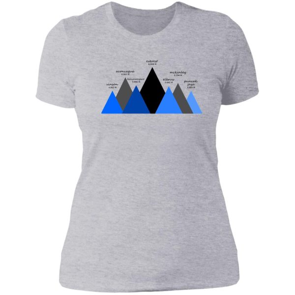 the seven mountain summits lady t-shirt
