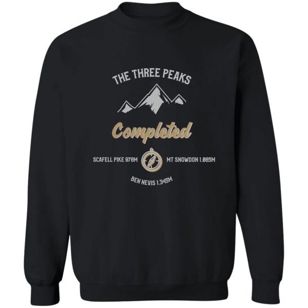 the three peaks challenge completed sweatshirt