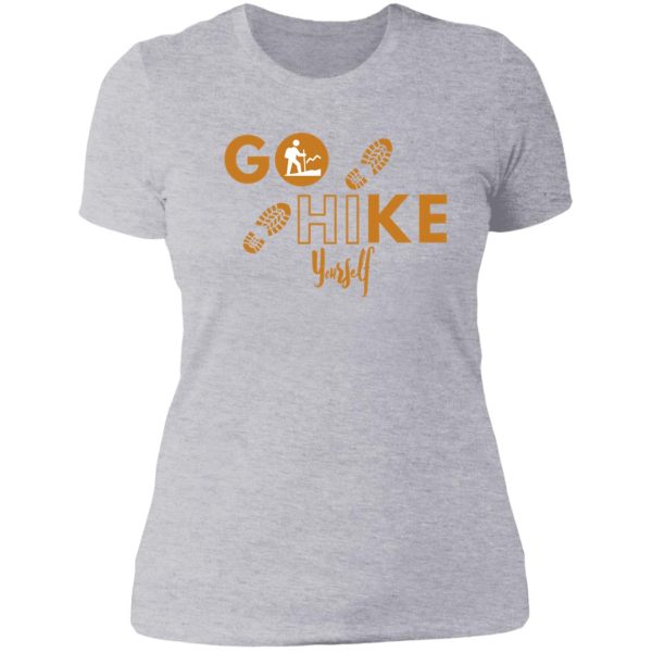 the ultimate hiking art lady t-shirt