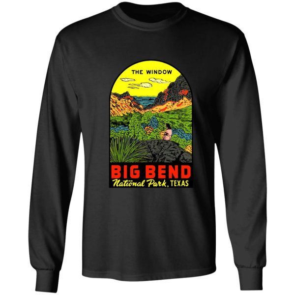 the window big bend national park vintage travel decal long sleeve