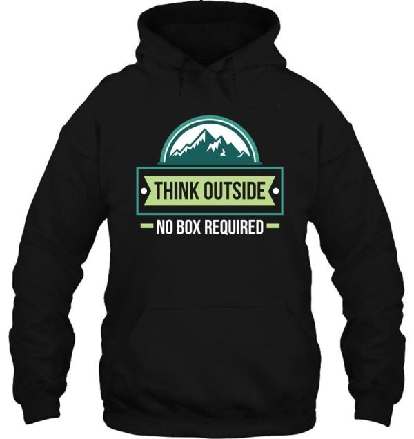 think outside no box required hoodie