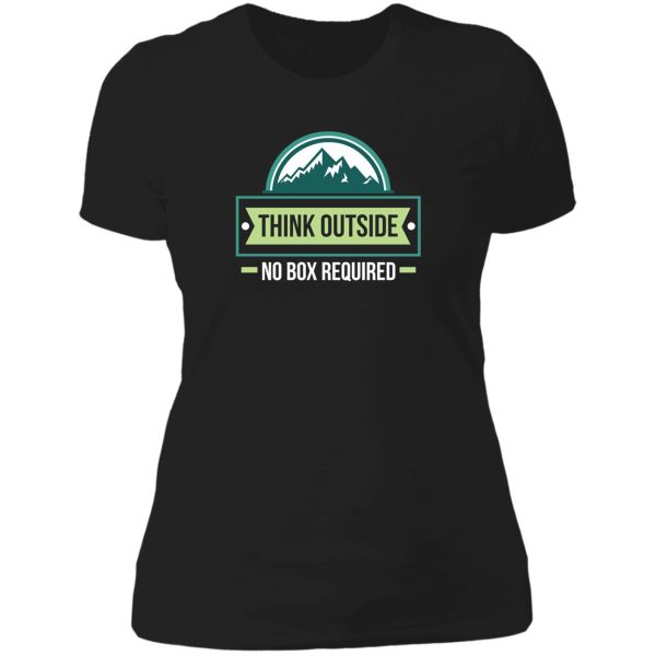 think outside no box required lady t-shirt